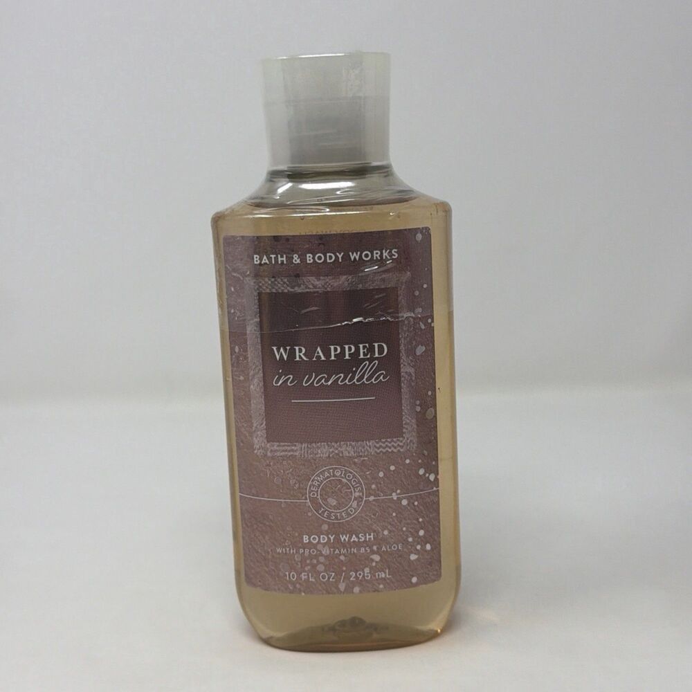 Bath & Body Works Wrapped In Vanilla Body Wash 10 oz Sealed Soft Vanilla Vegan